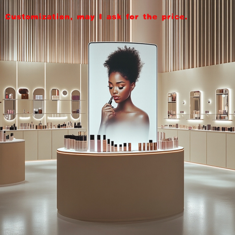 Luxury Skincare Design - Custom.Luxuriöse, moderne, maßgeschneiderte Hautpflege-Kosmetik-Display-Schaufenster, Beauty-Store-Regale, Möbel-Design,