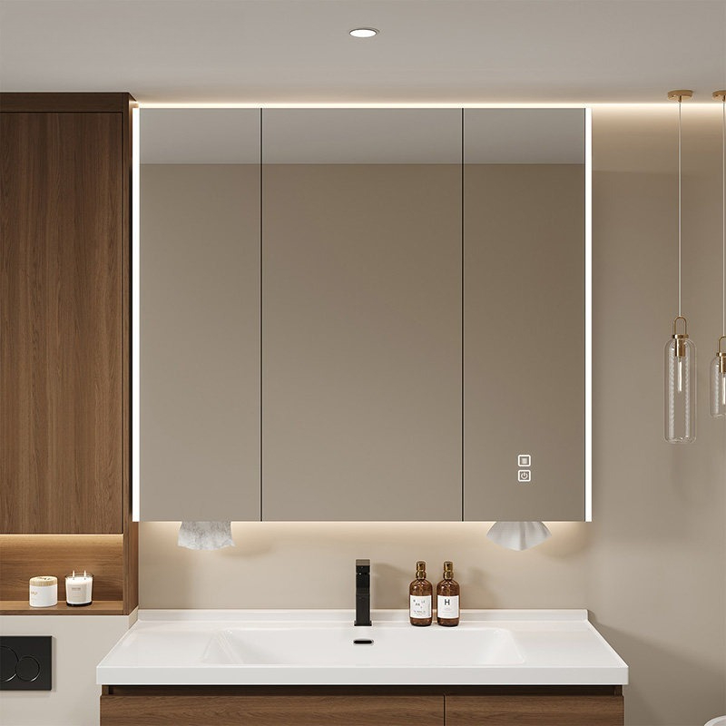 Luxury Skincare Design - Luxuriöser Designer-Badezimmerschrank, Moderner Spiegel, Toilettentrennwände, Dekorationen,